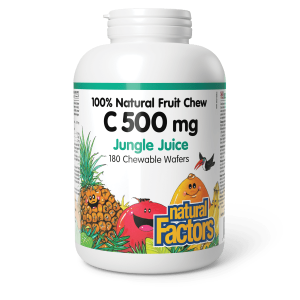 Vitamin C 500 mg 100% Natural Fruit Chew Jungle Juice