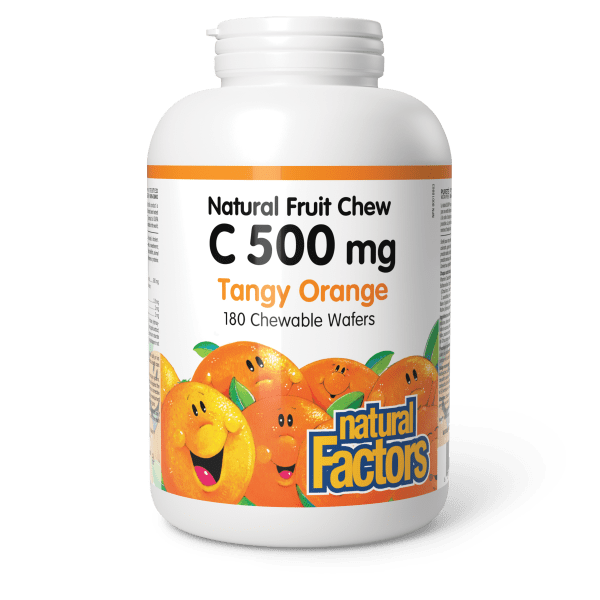 Vitamin C 500 mg Natural Fruit Chew Tangy Orange