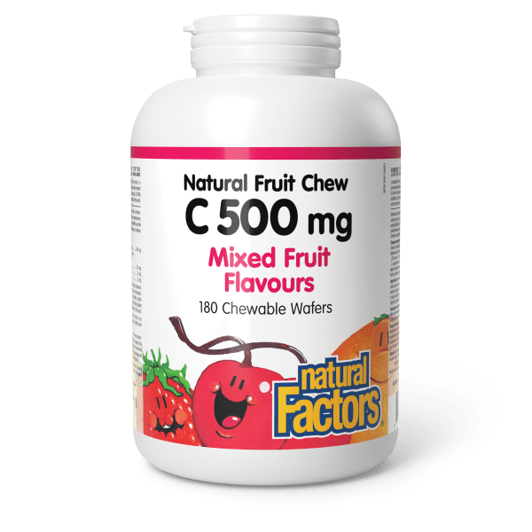 Vitamin C 500 mg 100% Natural Fruit Chew Four Mixed Fruit Flavours