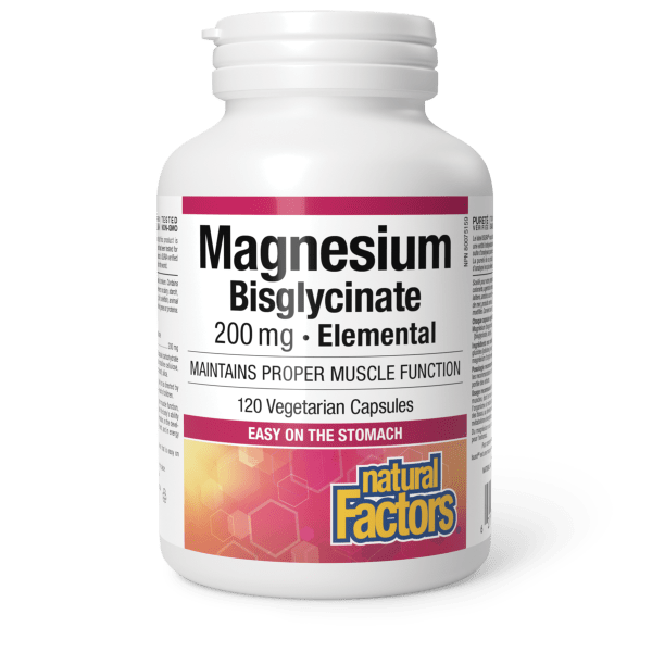 Magnesium Bisglycinate 200 mg 120 Vegetarian Capsules, image-hi-res