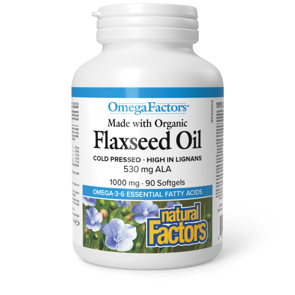 Organic Flaxseed Oil 1000 mg, OmegaFactors