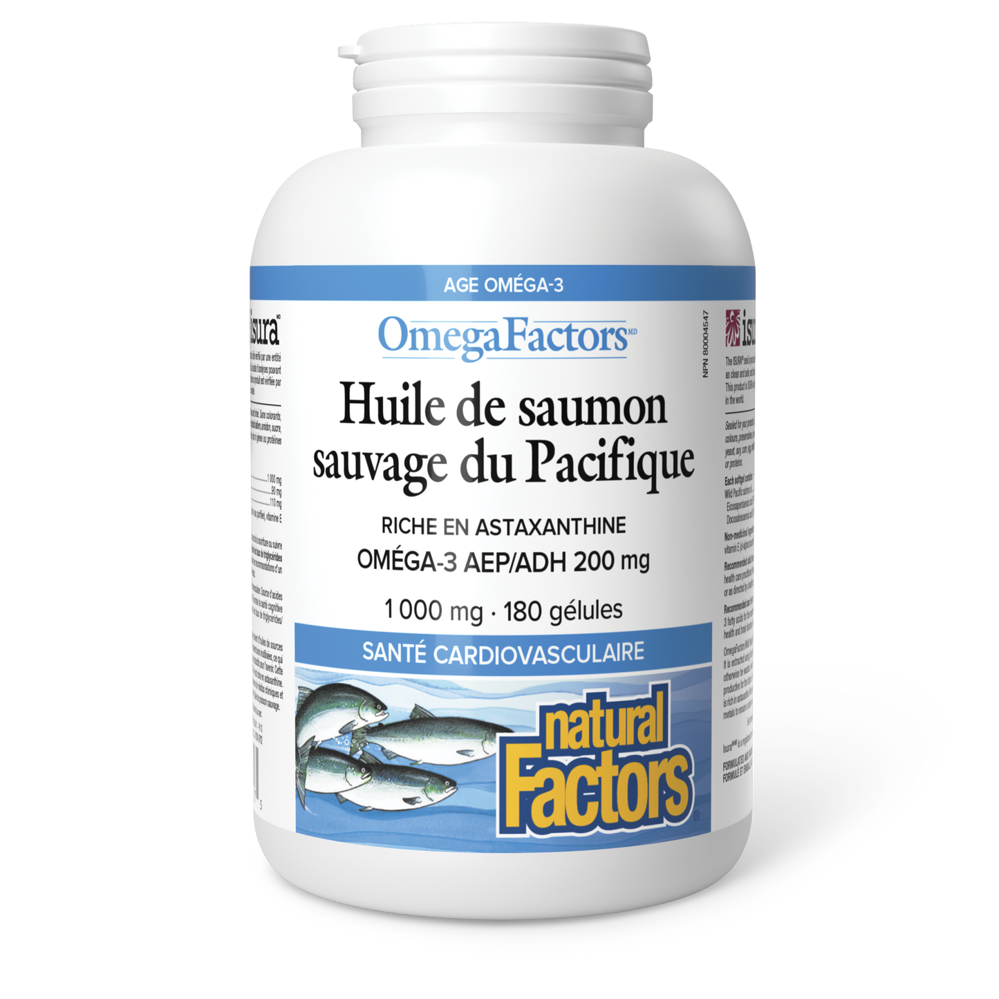 Huile de saumon sauvage du Pacifique 1 000 mg, OmegaFactors