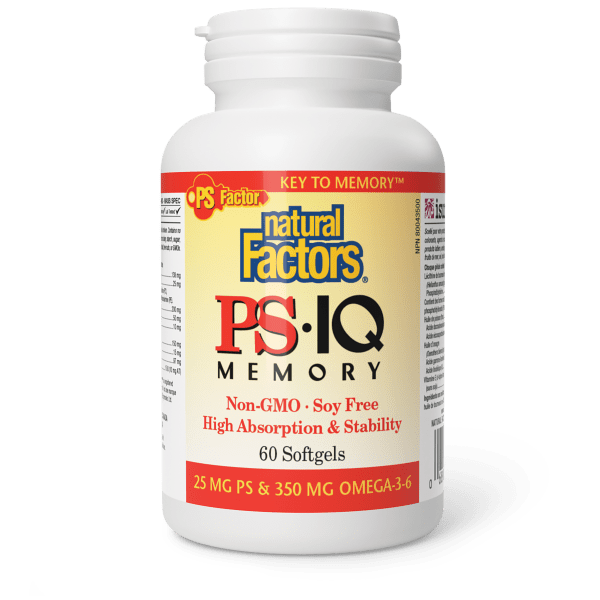 PS•IQ Memory 25 mg PS & 350 mg Omega - 3 - 6