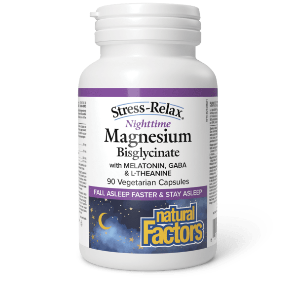 Stress - Relax Nighttime Magnesium Bisglycinate Vegetarian Capsules