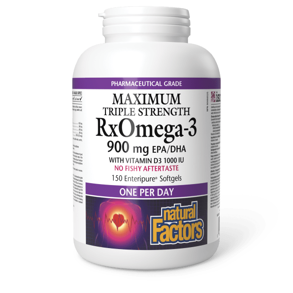 RxOmega - 3 with Vitamin D3 Maximum Triple Strength 900 mg