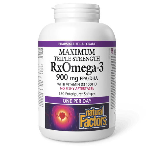 RxOmega - 3 with Vitamin D3 Maximum Triple Strength 900 mg
