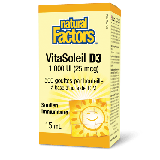 VitaSoleil D3 1 000 UI, Natural Factors|v|image|1055
