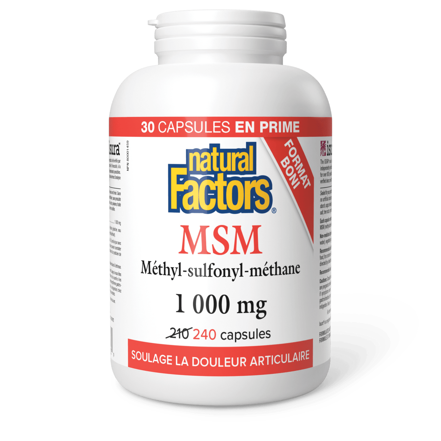 MSM Methyl-sulfonyl-méthane 1 000 mg, Natural Factors|v|image|8653