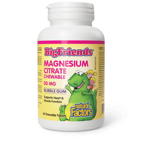 Chewable Magnesium Citrate 50 mg 60 Chewable Tablets Bubble gum, image-hi-res