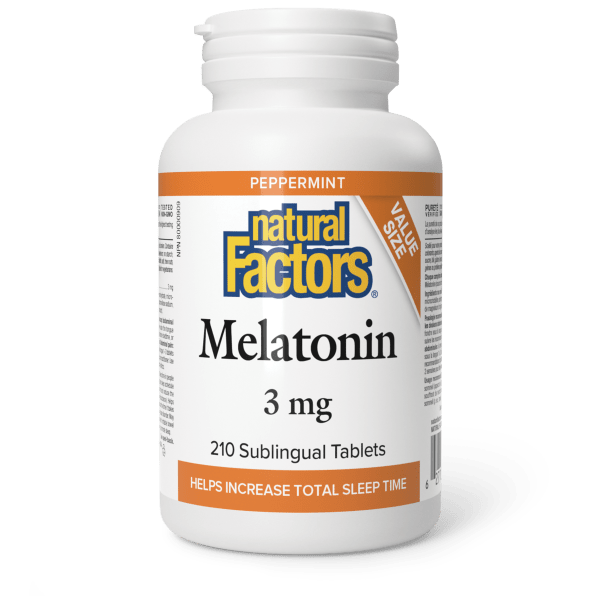 Melatonin 3 mg 210 Sublingual Tablets Peppermint, image-hi-res