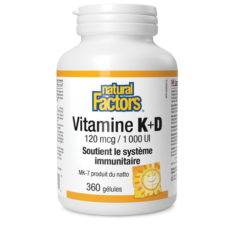 Vitamine K+D 120 mcg/1 000 UI, Natural Factors|v|image|1056