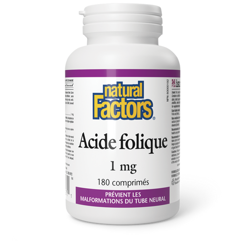 Acide folique 1 mg, Natural Factors|v|image|1271