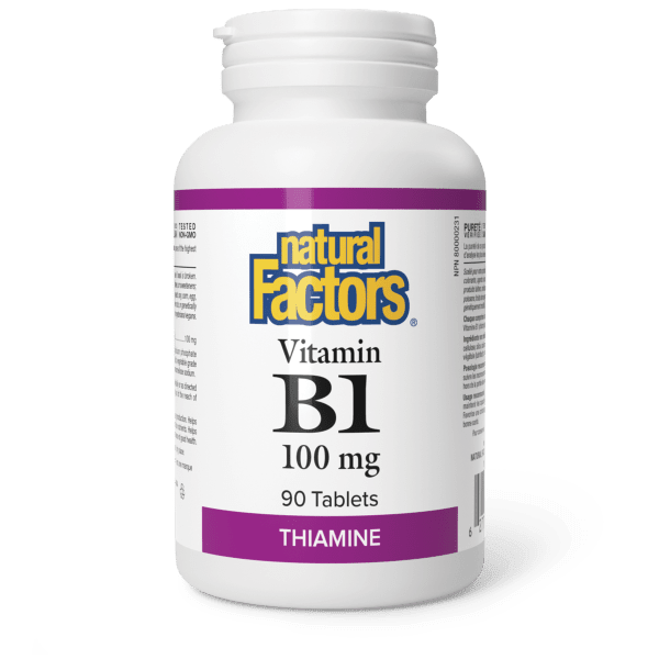Natural Factors Vitamin B1 Thiamine 100mg