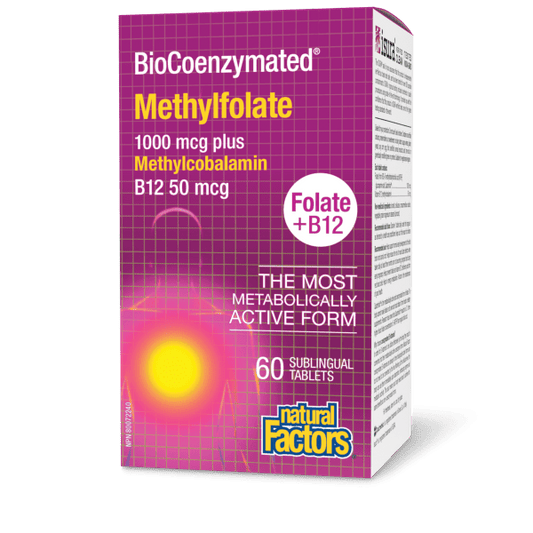 BioCoenzymated Methylfolate • Folate + B12  1000 mcg/50 mcg  60 Sublingual Tablets, image-hi-res