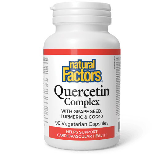 Quercetin Complex with Grape Seed, Turmeric & CoQ10   90 Vegetarian Capsules, image-hi-res