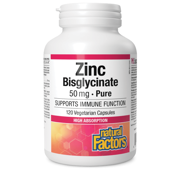Natural Factors Zinc Bisglycinate 50mg