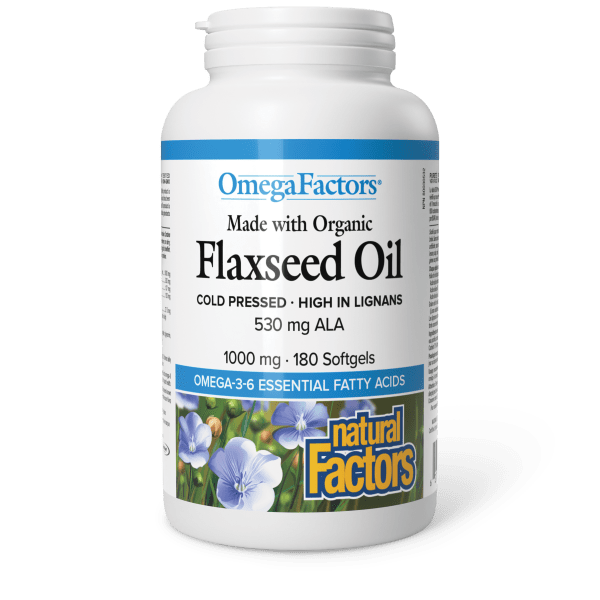 Organic Flaxseed Oil 1000 mg, OmegaFactors