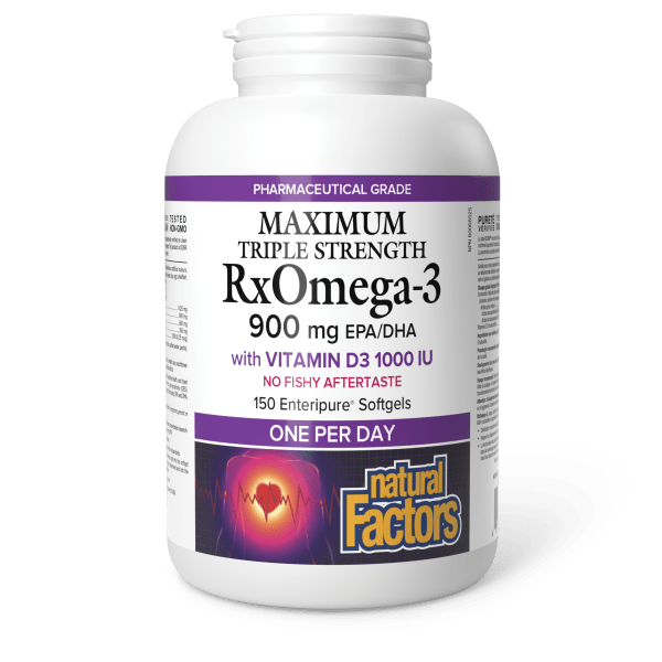 RxOmega - 3 with Vitamin D3 Maximum Triple Strength 900 mg