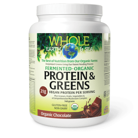 Fermented Organic Protein & Greens, Organic Chocolate