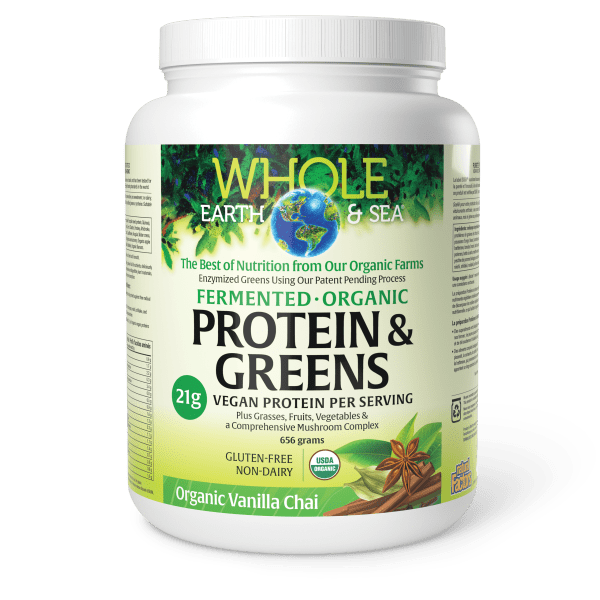 Fermented Organic Protein &amp; Greens, Organic Vanilla Chai