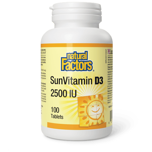 SunVitamin D3 Tablets 2500 IU, Natural Factors|v|image|1075