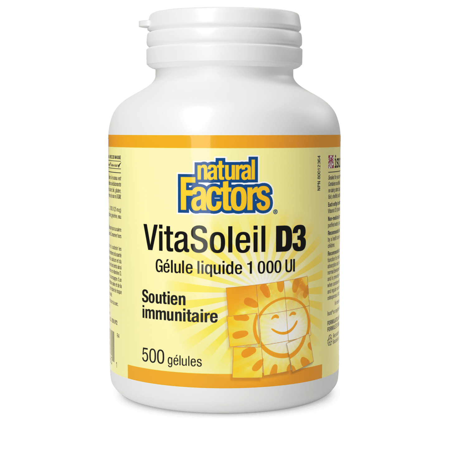 VitaSoleil D3 gélules 1 000 UI, Natural Factors|v|image|1060