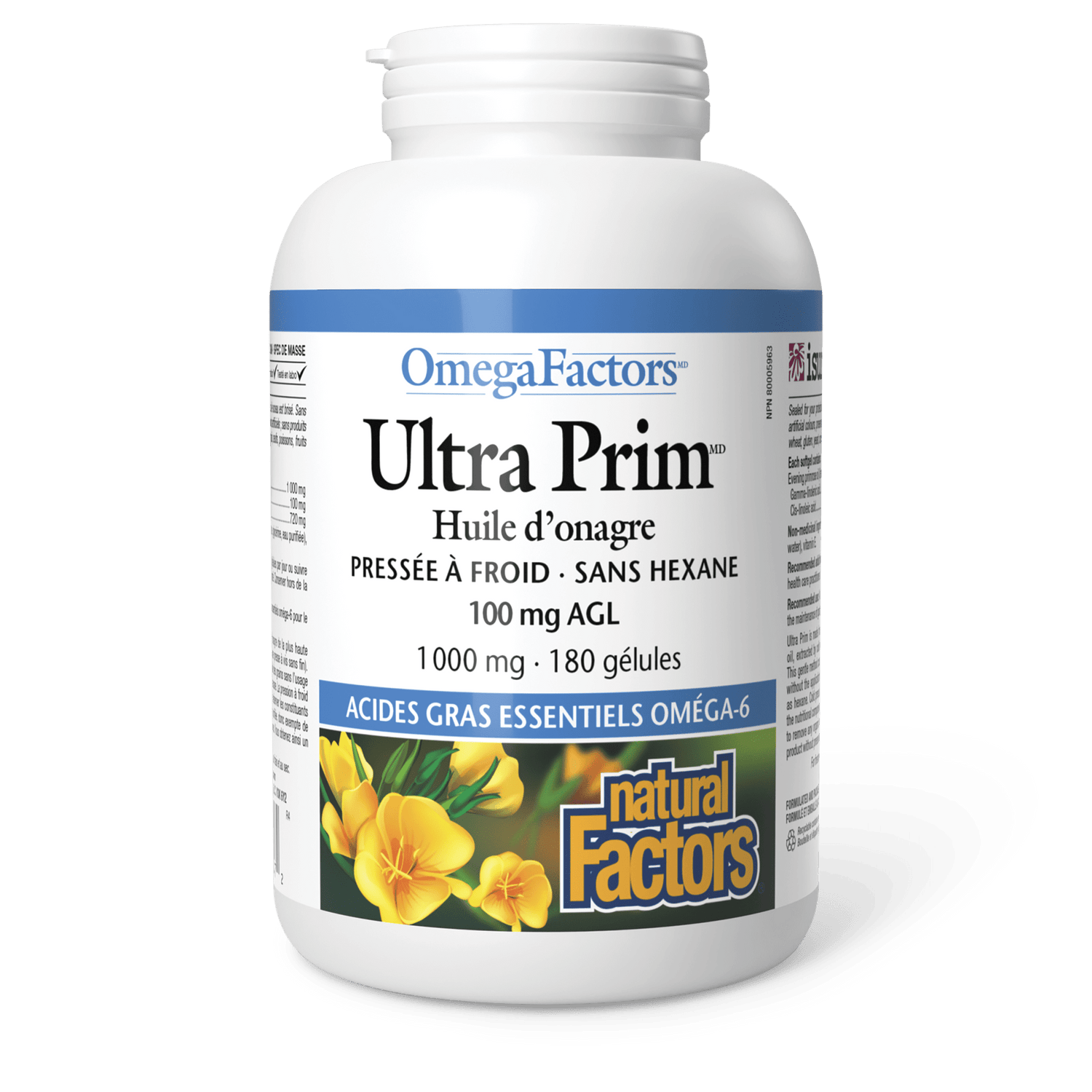 Ultra Prim Huile d’onagre 1 000 mg, OmegaFactors, Natural Factors|v|image|2347