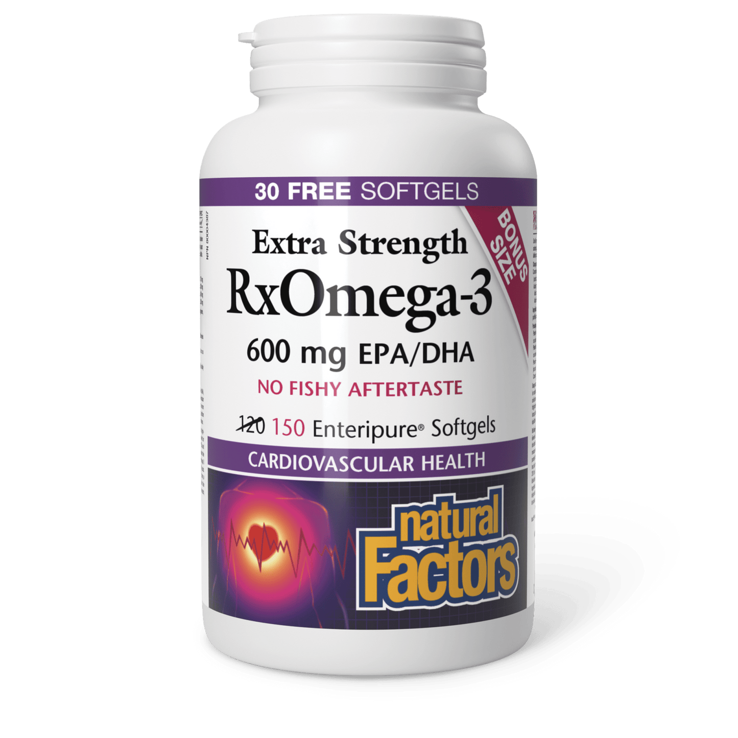 RxOmega-3 Extra Strength 600 mg, Natural Factors|v|image|8354