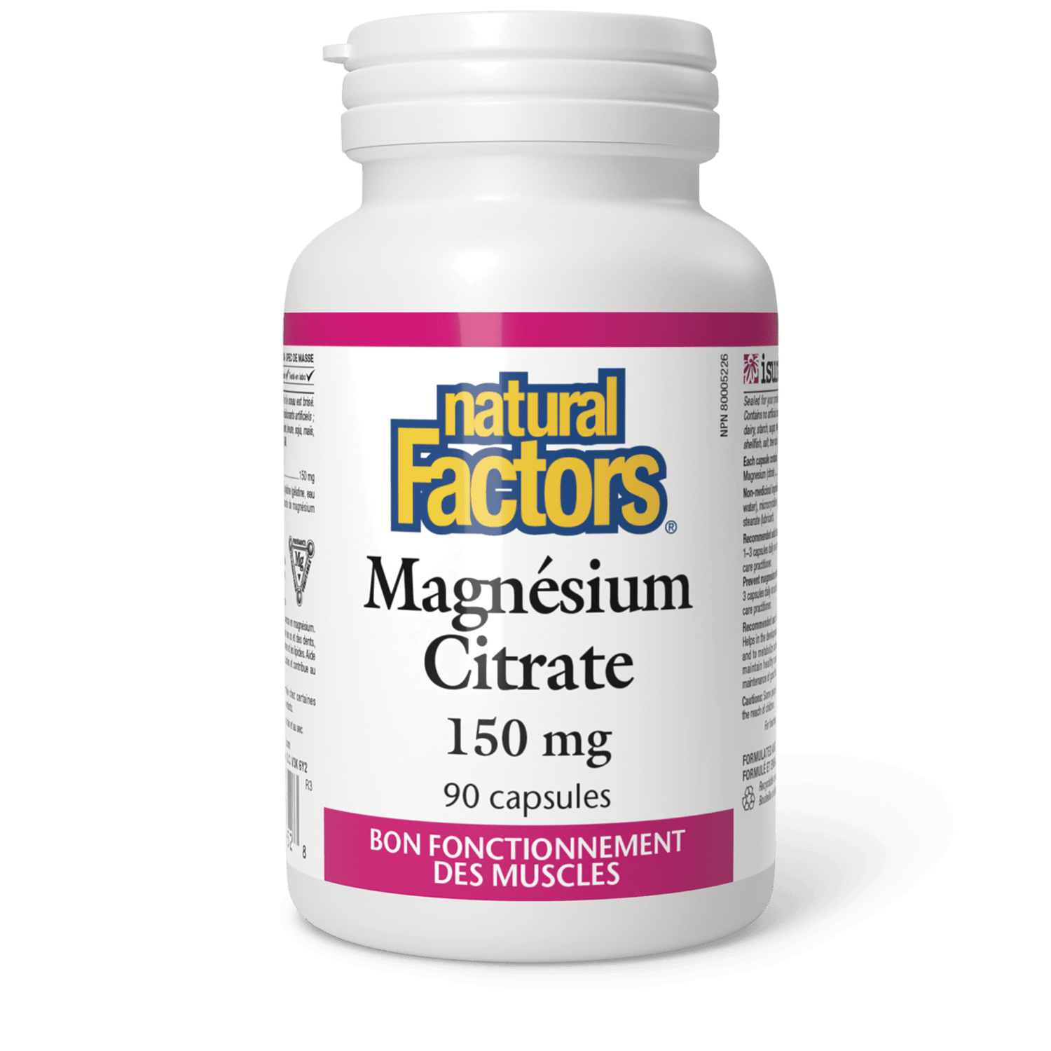 Magnésium Citrate 150 mg, Natural Factors|v|image|1652
