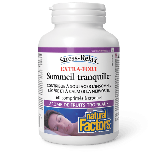 Sommeil tranquille Extra-fort, arôme de fruits tropicaux, Stress-Relax, Natural Factors|v|image|2849
