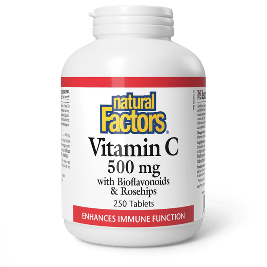 Vitamin C Plus Bioflavonoids & Rosehips 500 mg, Natural Factors|v|image|1302