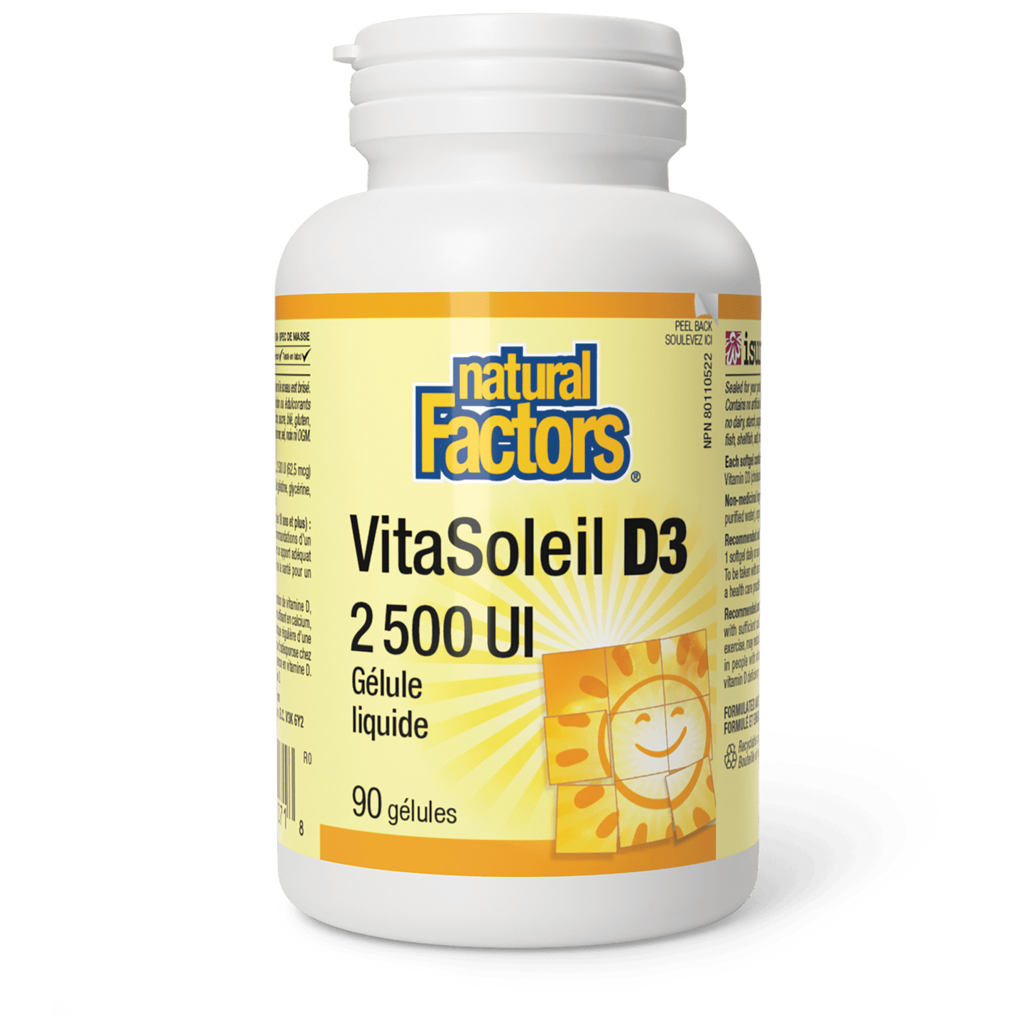 VitaSoleil D3 gélules 2 500 UI, Natural Factors|v|image|1071