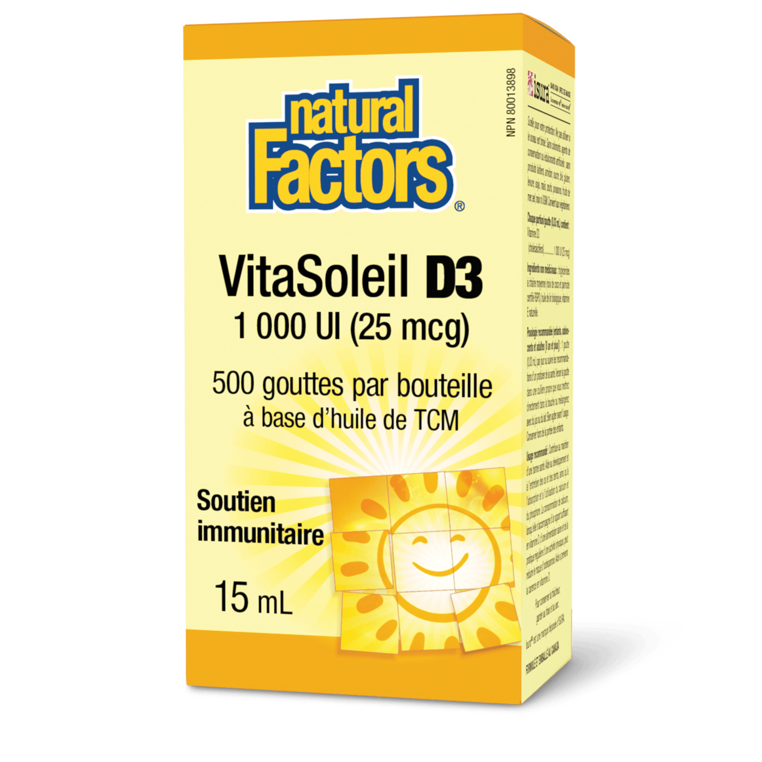 VitaSoleil D3 1 000 UI, Natural Factors|v|image|1055