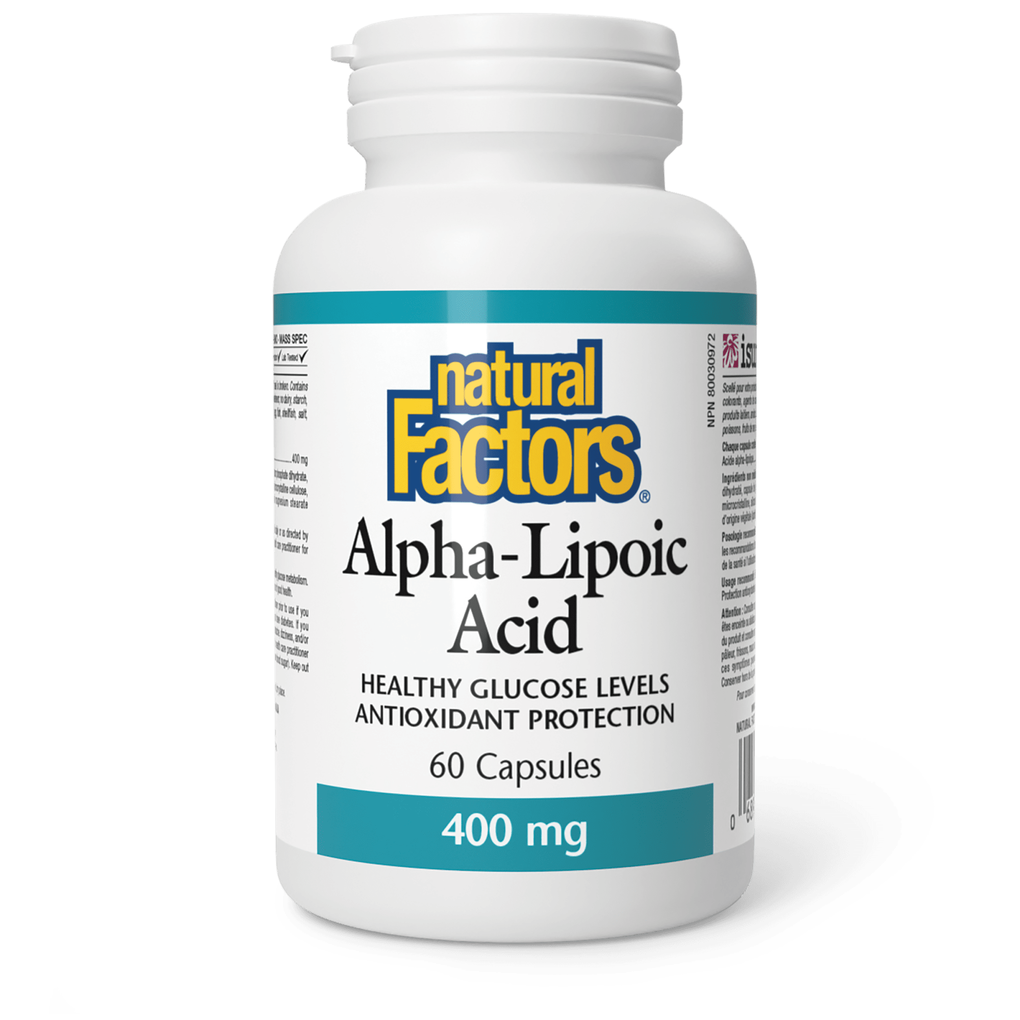 Alpha Lipoic Acid 400 mg Natural Factors Canada