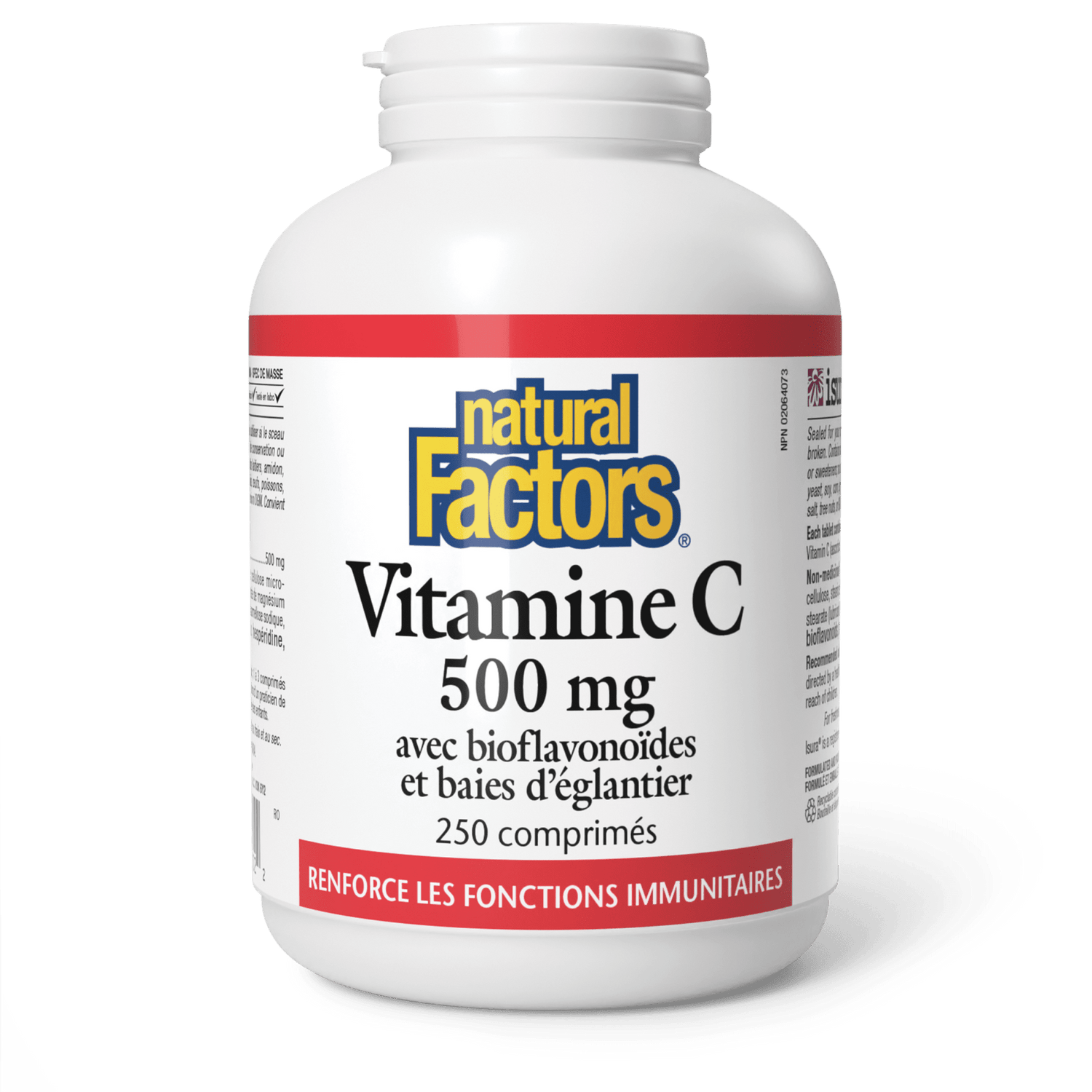 Vitamine C avec bioflavonoïdes & baies d’églantier 500 mg, Natural Factors|v|image|1302