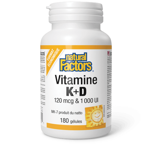 Vitamine K+D 120 mcg & 1 000 UI, Natural Factors|v|image|8000