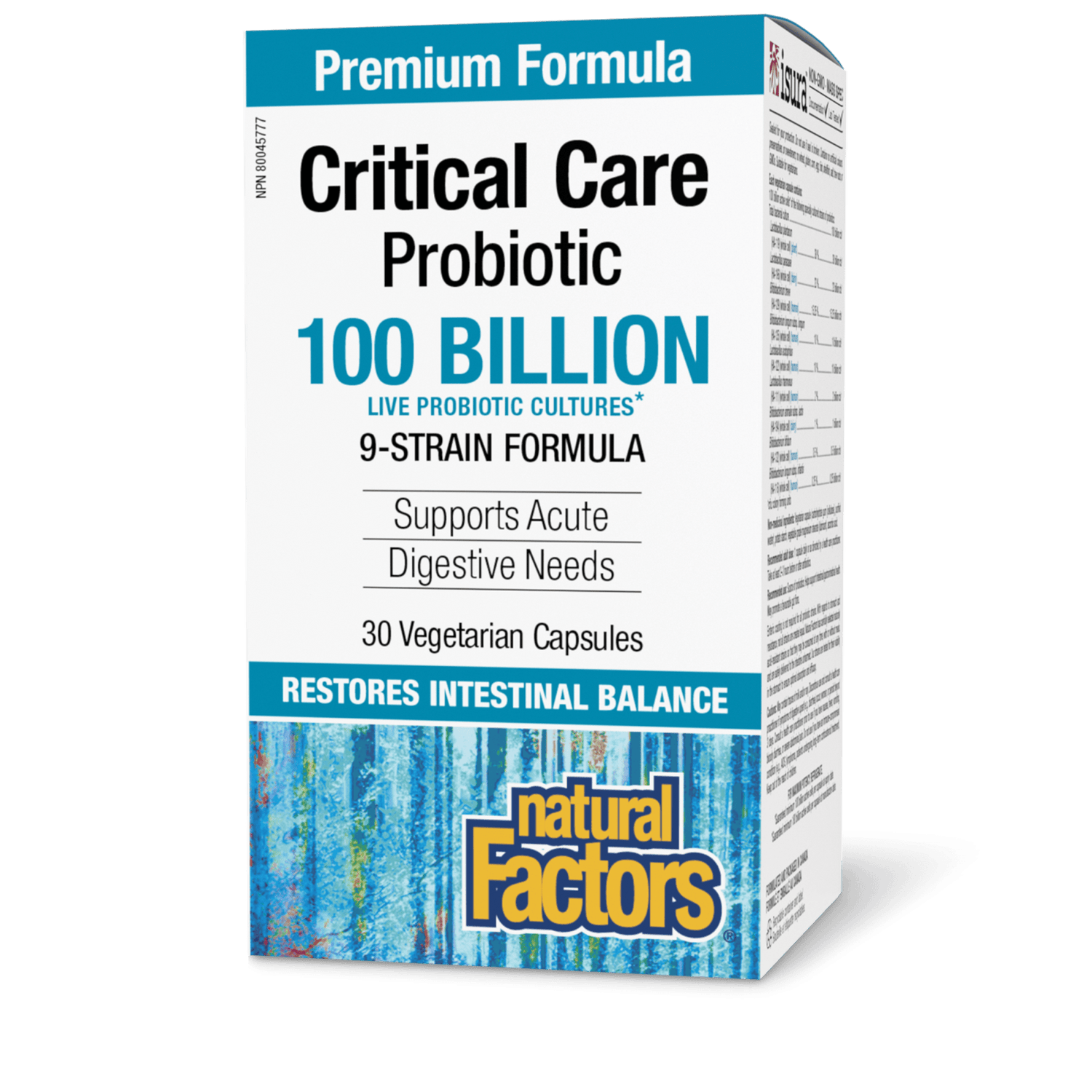 Critical Care Probiotic 100 Billion Live Probiotic Cultures, Natural Factors|v|image|1819