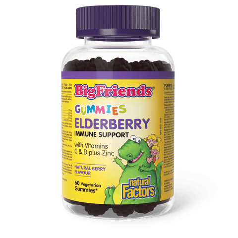Elderberry Gummies with Vitamins C & D plus Zinc, Natural Factors|v|image|4709