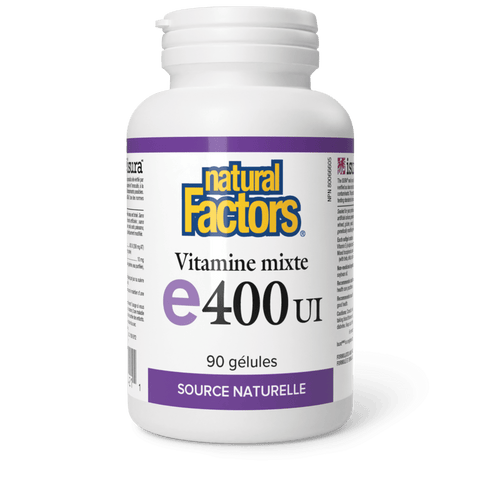 Vitamine mixte E 400 UI, source naturelle, Natural Factors|v|image|1421