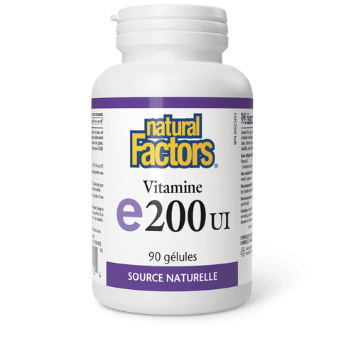 Vitamine E 200 UI, source naturelle, Natural Factors|v|image|1410