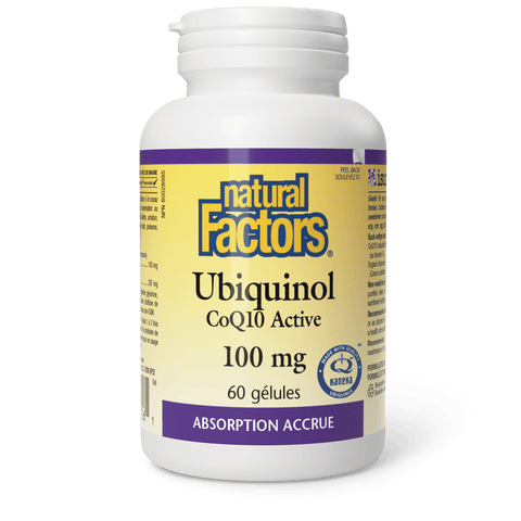 Ubiquinol CoQ10 Active 100 mg, Natural Factors|v|image|20726