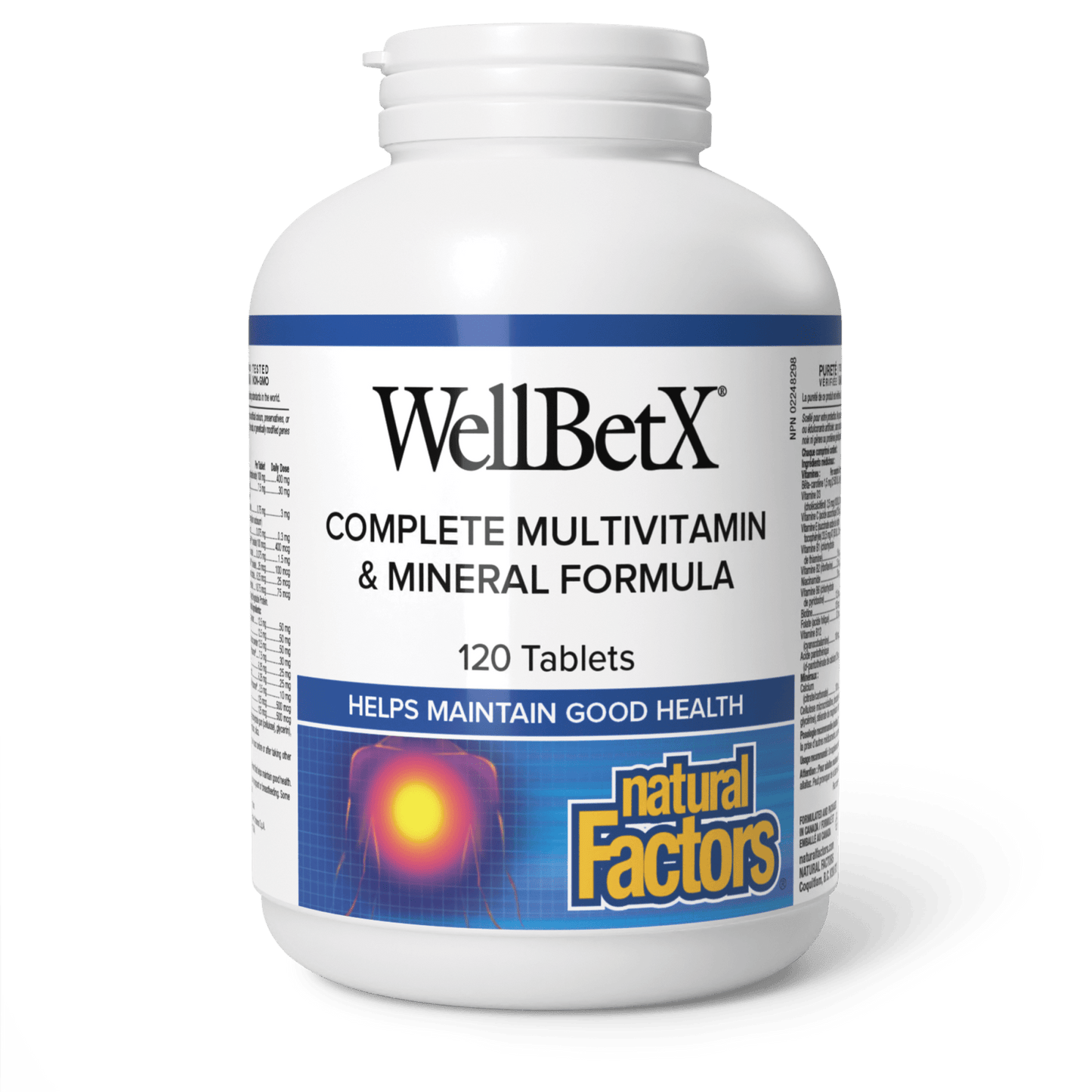 WellBetX Complete Multivitamin & Mineral Formula, Natural Factors|v|image|3555