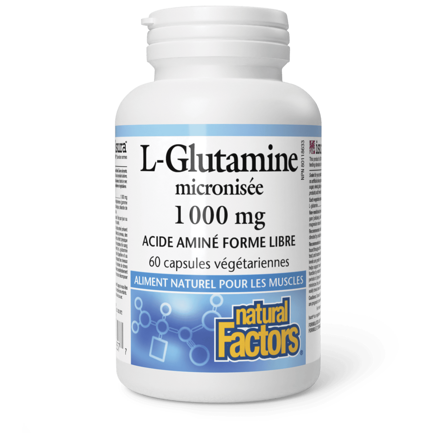 L-Glutamine micronisée 1 000 mg, Natural Factors|v|image|2857