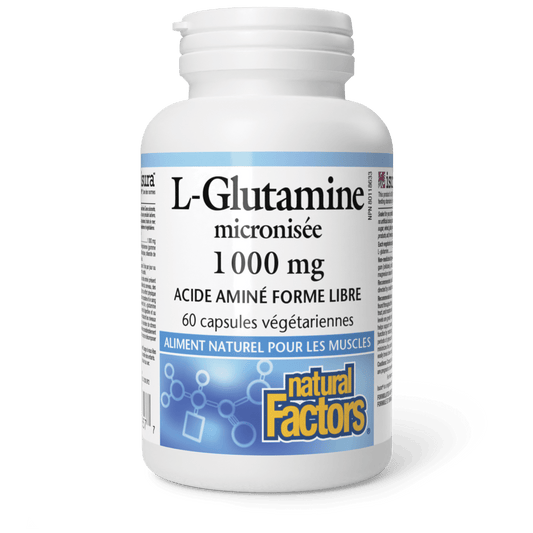 L-Glutamine micronisée 1 000 mg, Natural Factors|v|image|2857