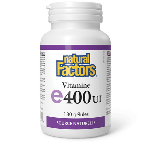Vitamine E 400 UI, source naturelle, Natural Factors|v|image|1432