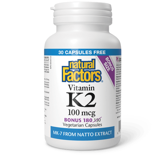 Vitamin K2 100 mcg, Natural Factors|v|image|8001