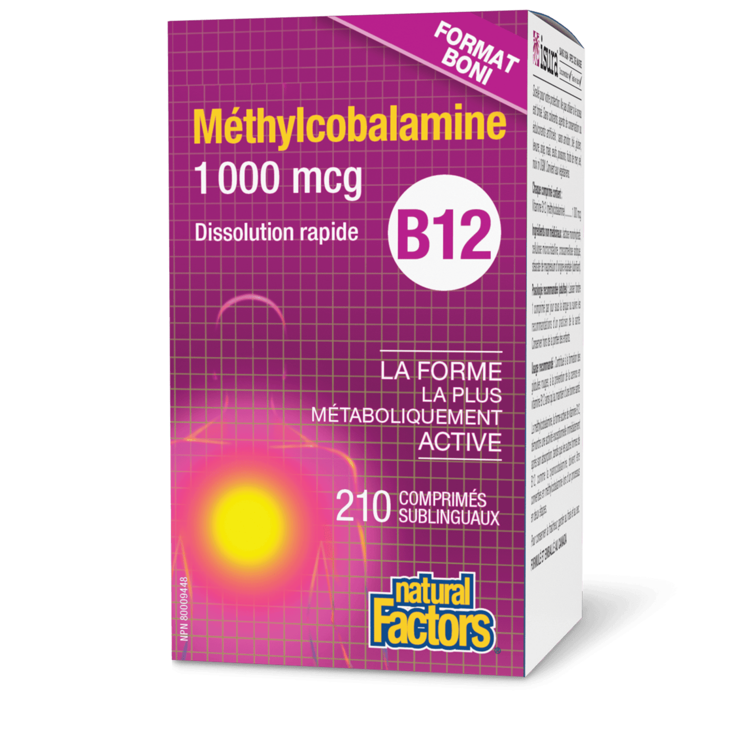 Méthylcobalamine B12 1 000 mcg, Natural Factors|v|image|8700