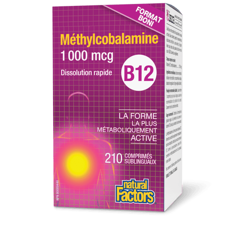 Méthylcobalamine B12 1 000 mcg, Natural Factors|v|image|8700