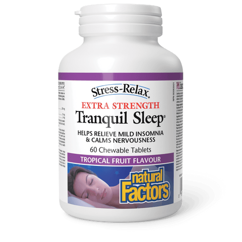 Tranquil Sleep Extra Strength, Tropical Fruit, Stress-Relax, Natural Factors|v|image|2849