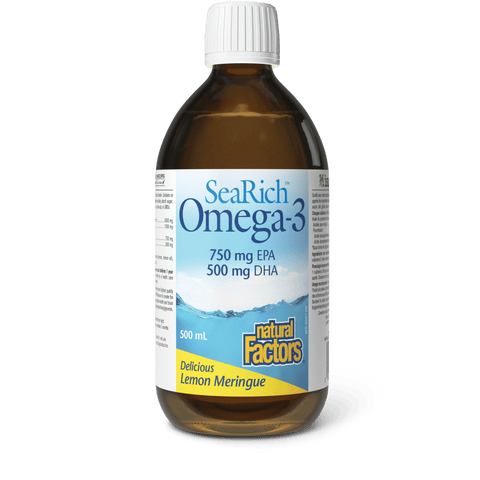 Omega-3 750 mg EPA/500 mg DHA, Lemon Meringue, SeaRich, Natural Factors|v|image|35743
